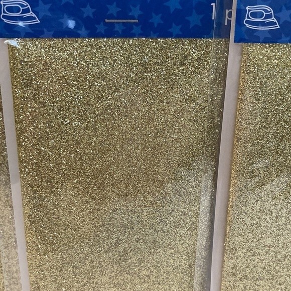 Bondex Glitter Patches Gold 4 Pack No Sew Iron On Patches Crafts Clothing Design - Picture 4 of 13